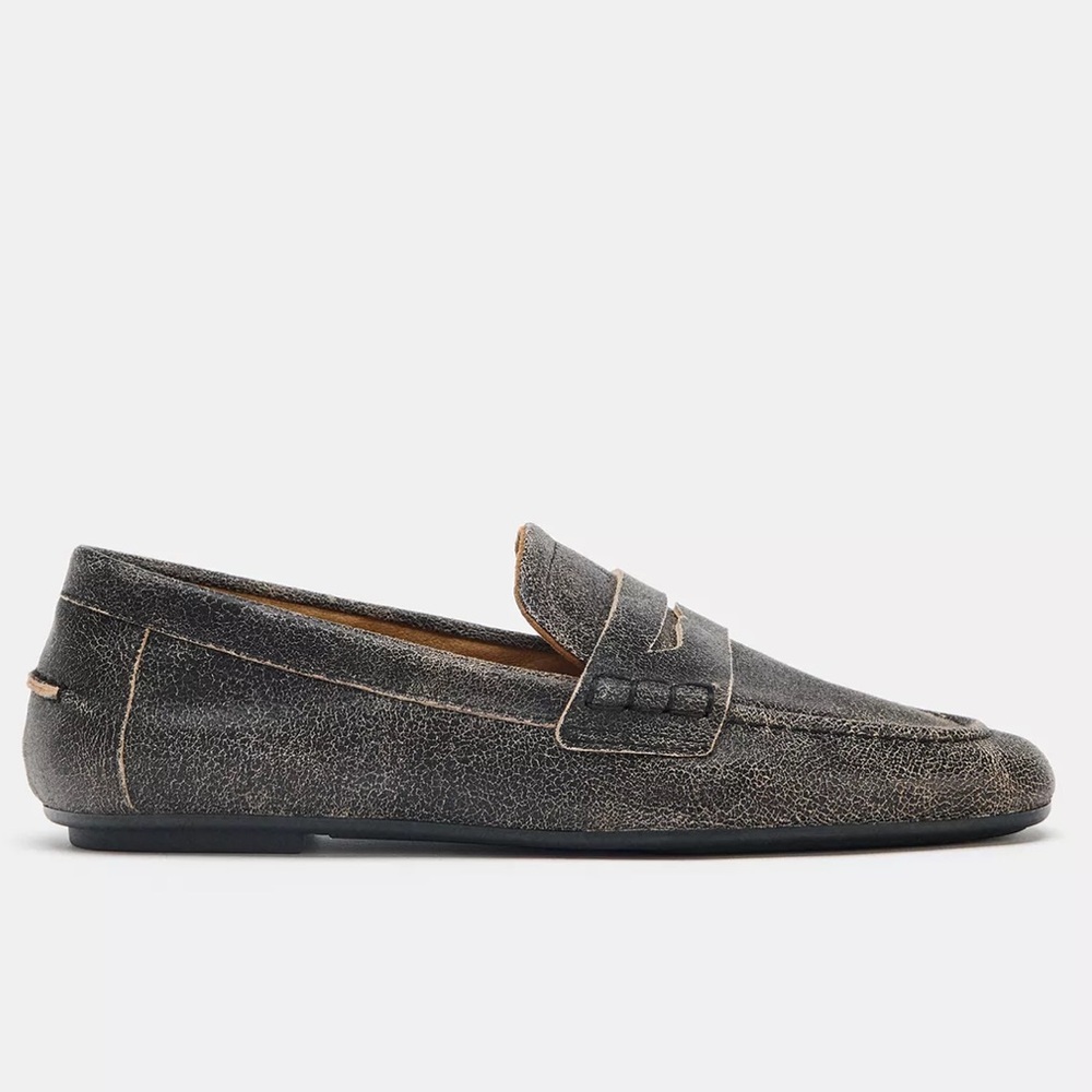 Zara distressed leather loafers - Picture 5 of 10